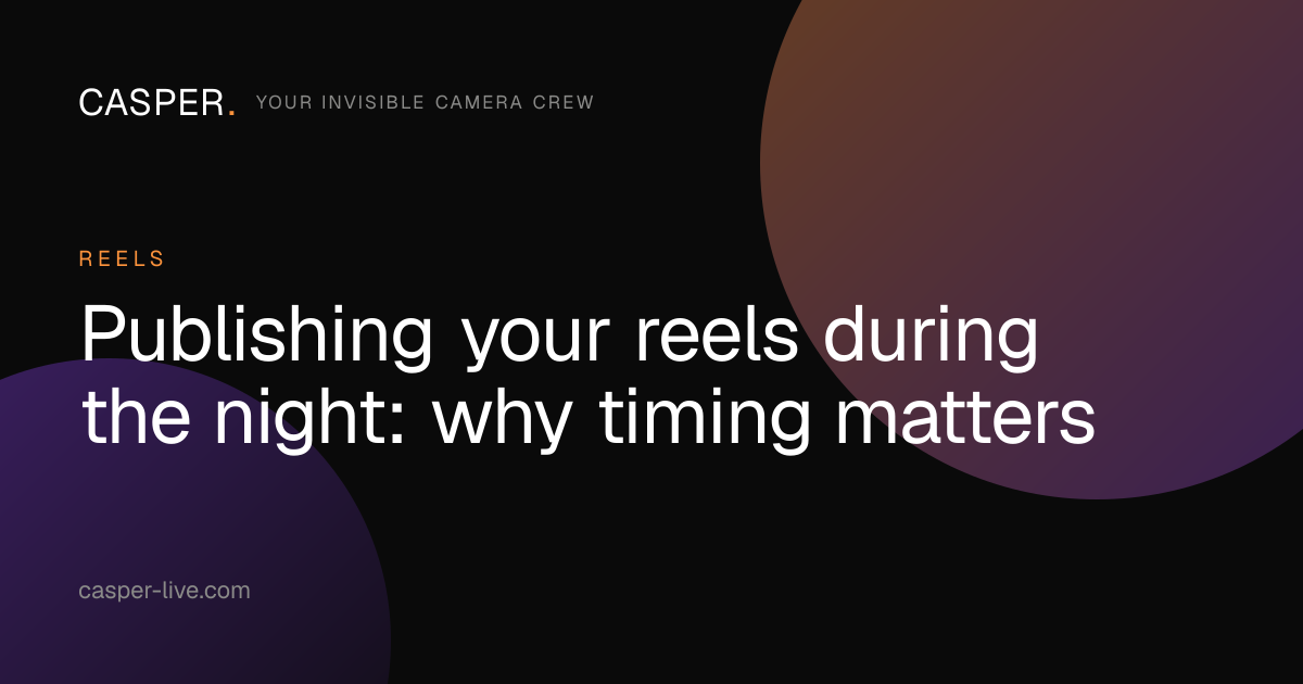 Publishing your reels during the night: why timing matters
